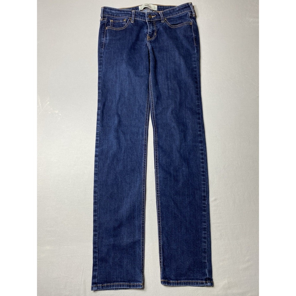 Hollister Jeans‎ Womens 7L W28 L34 Low Rise Bootcut Dark Wash Stretch Denim